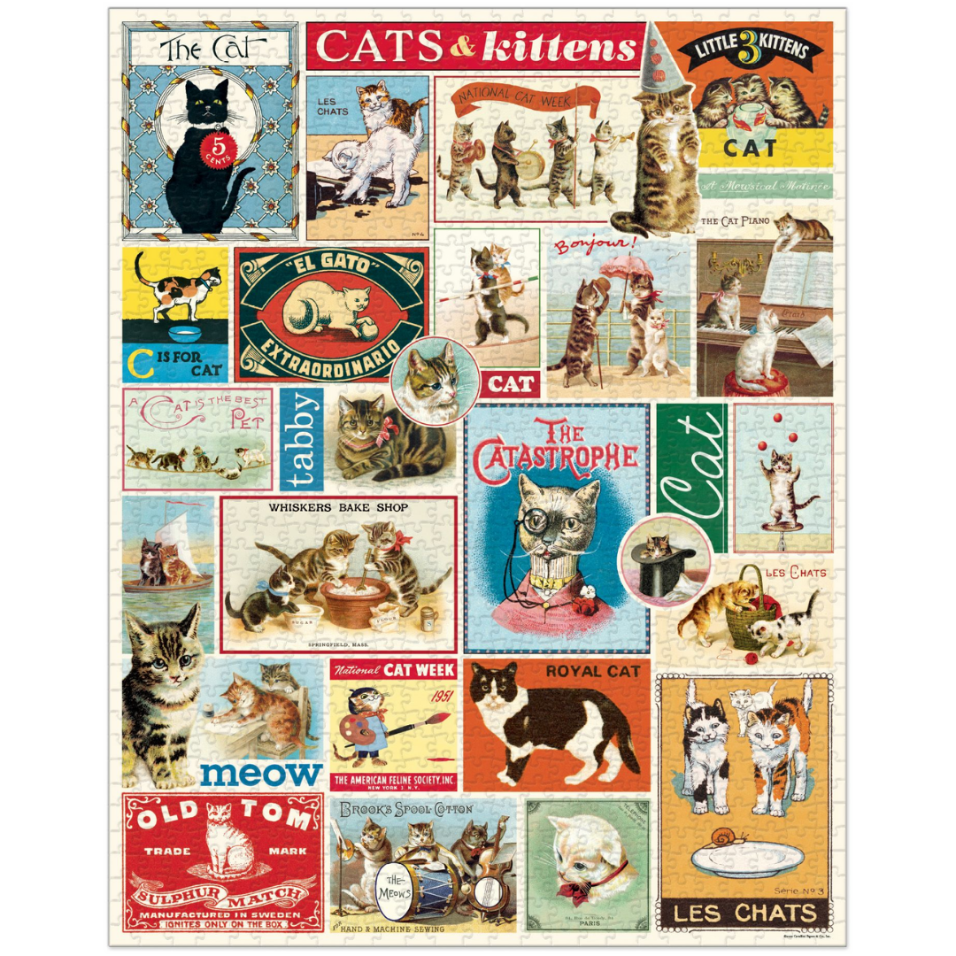 Cavallini & Co. 1000 Piece Puzzle - Cats & Kittens