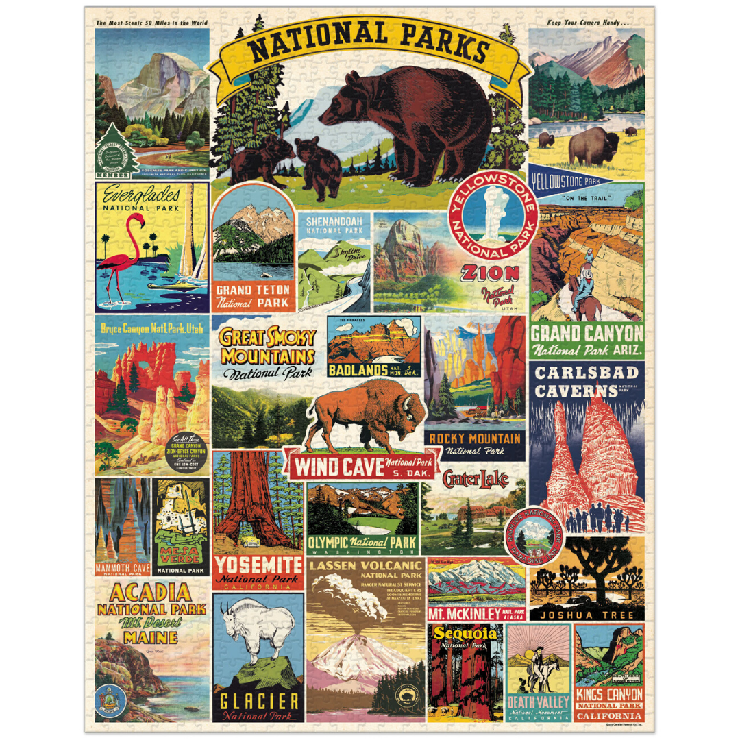 Cavallini & Co. 1000 Piece Puzzle - National Parks