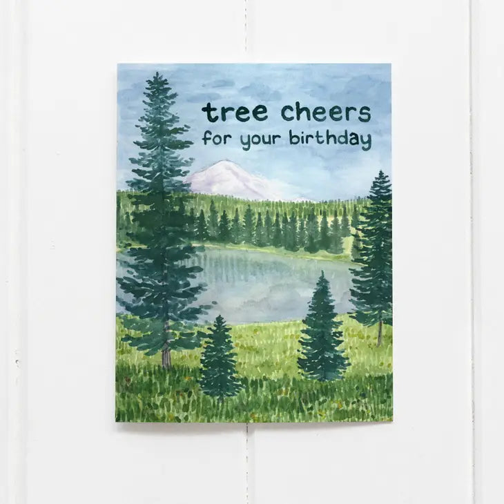 Tree Cheers - Watercolor Birthday Card
