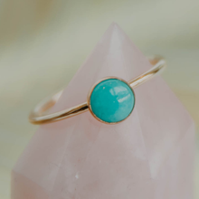 Load image into Gallery viewer, Medium Amazonite Ring Goldfill

