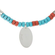 Load image into Gallery viewer, Stone Intention Charm Bracelet - Aqua Terra/Silver
