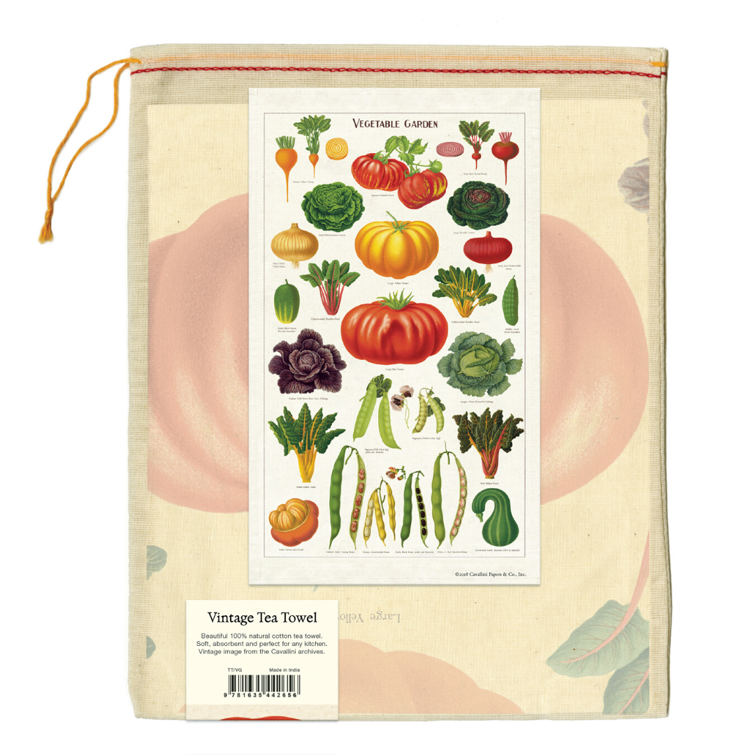 Cavallini & Co. Tea Towel - Vegetable Garden