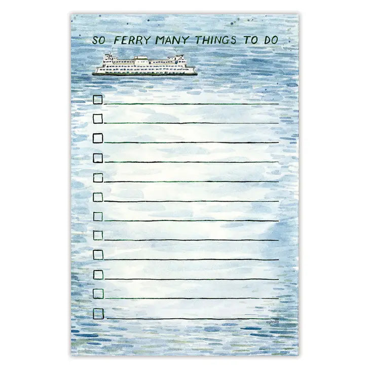 So Ferry Many Things to Do Watercolor Notepad