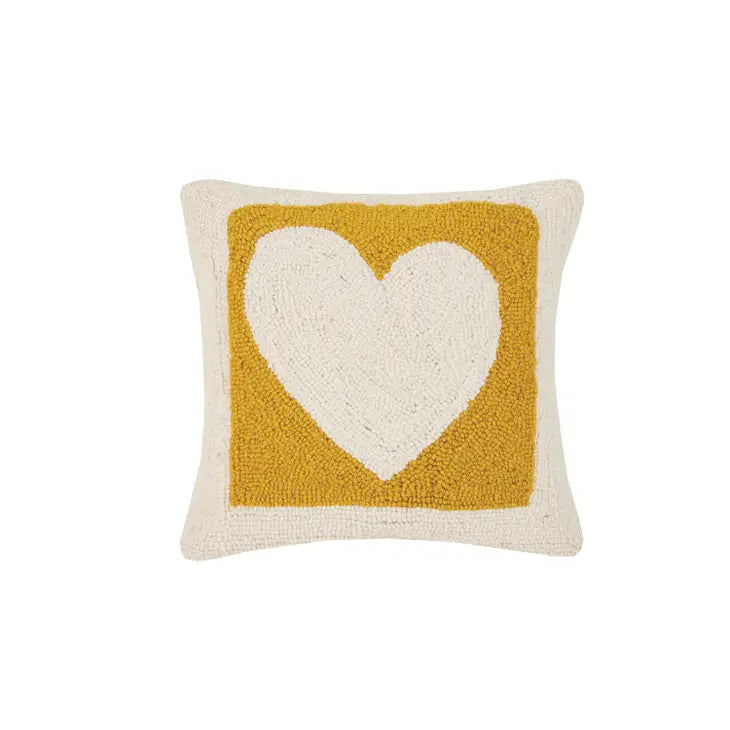 Cut Out Heart Hook Pillow 14x14