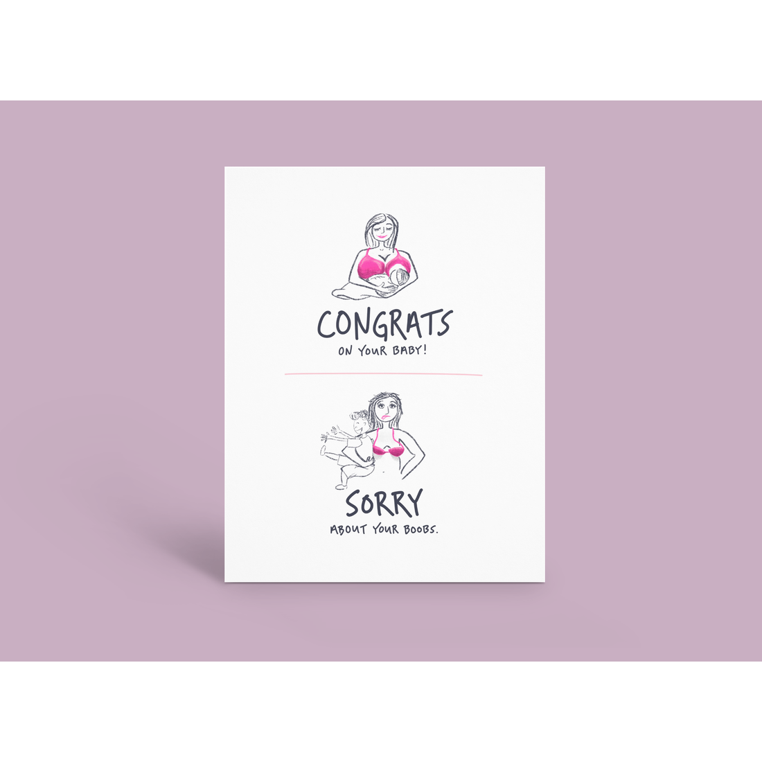 Congrats/Sorry Boobs Card