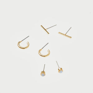 Scarlett Stud Trio - Gold