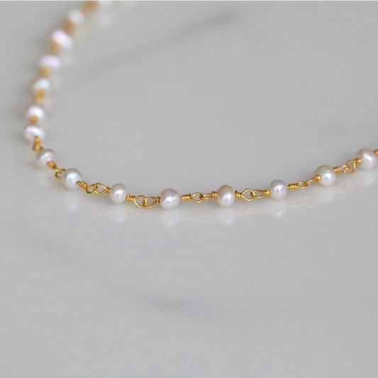 GF PEARL BALL BRACELET-GOLD