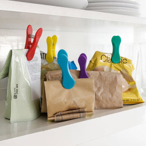 Rainbow Bag Clips Set of 8