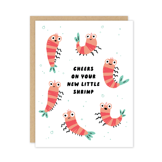 Baby Shrimp Expecting Card