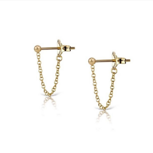 V GD Ball Chain Hoop
