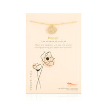 Load image into Gallery viewer, Birth Month Flower Necklace - Poppy (August)
