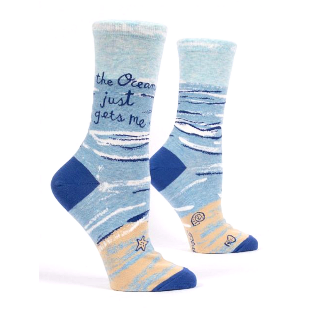 Ocean Gets Me Crew Socks