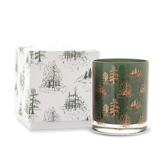 Cypress & Fir 7 oz Boxed Green Glass Candle