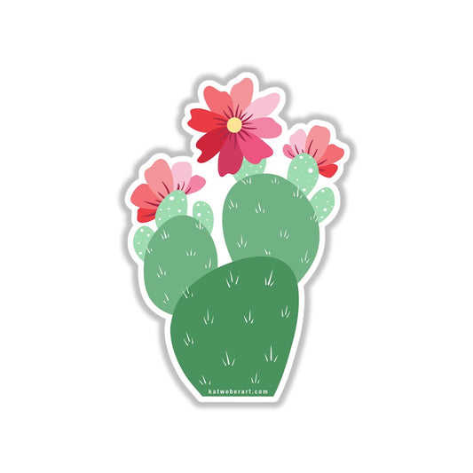 Prickly Pear Cactus Sticker