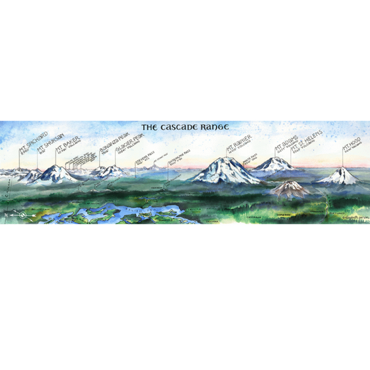 Panoramic Washington Cascade Print