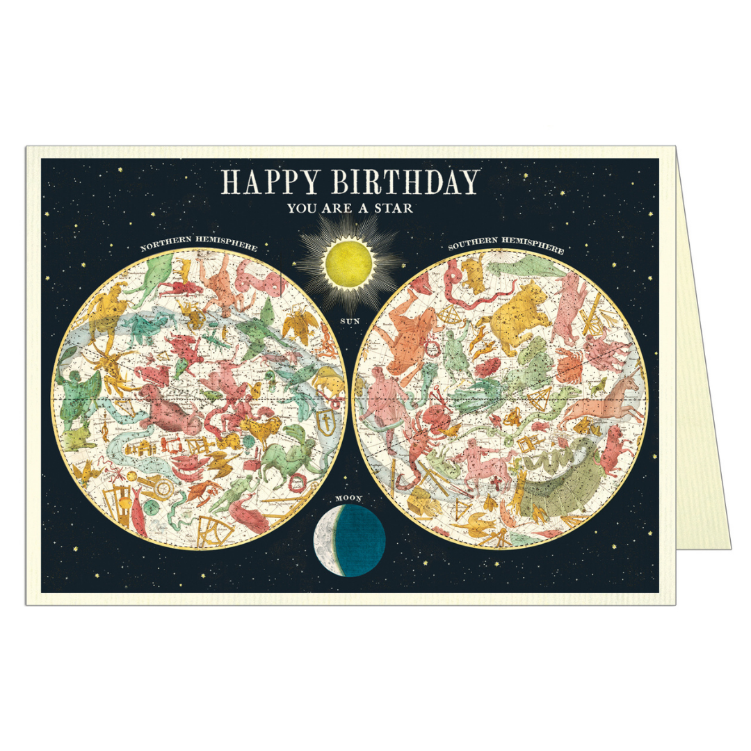 Cavallini & Co. Greeting Card - Happy Birthday Constellation