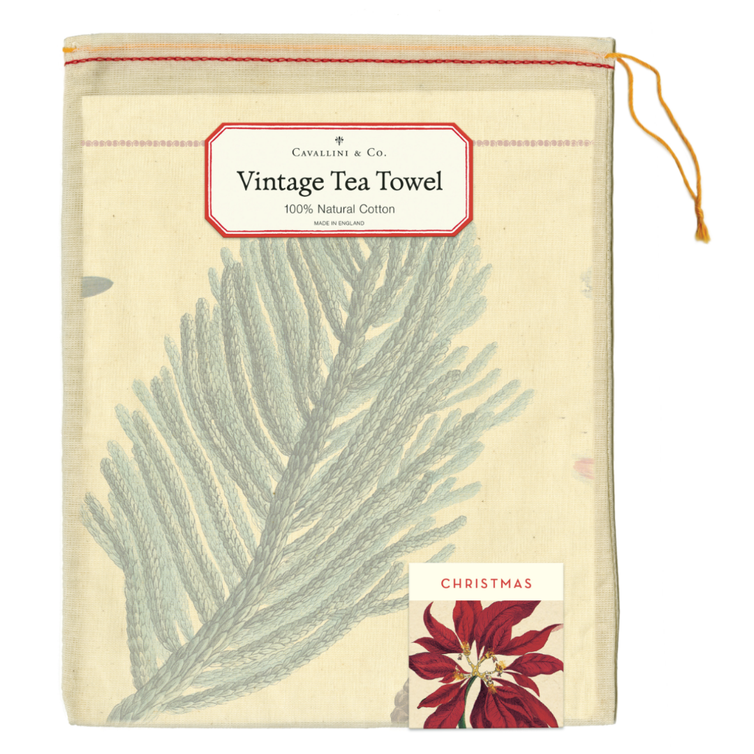 Cavallini & Co. Tea Towel - Christmas Botanica