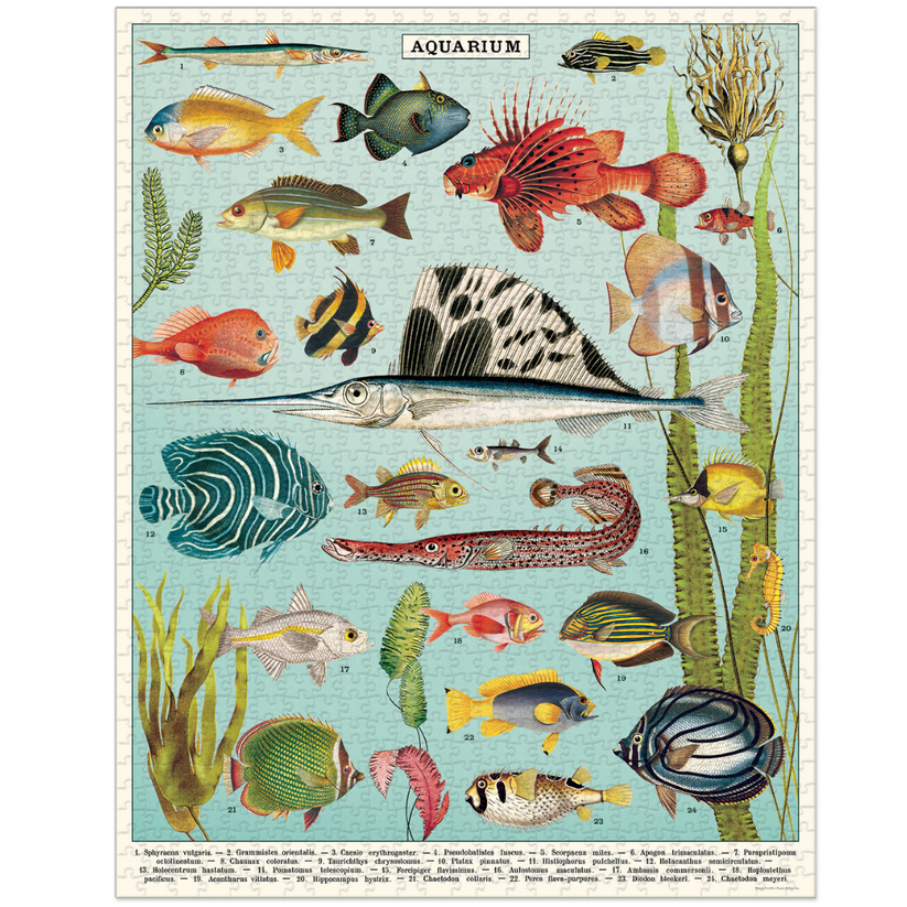 Cavallini & Co. 1000 Piece Puzzle - Fish - Stocklist Goods