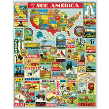 Load image into Gallery viewer, Cavallini &amp; Co. 1000 Piece Puzzle - See America
