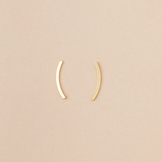 Refined Earring Collection - Comet Curve/Gold Vermeil