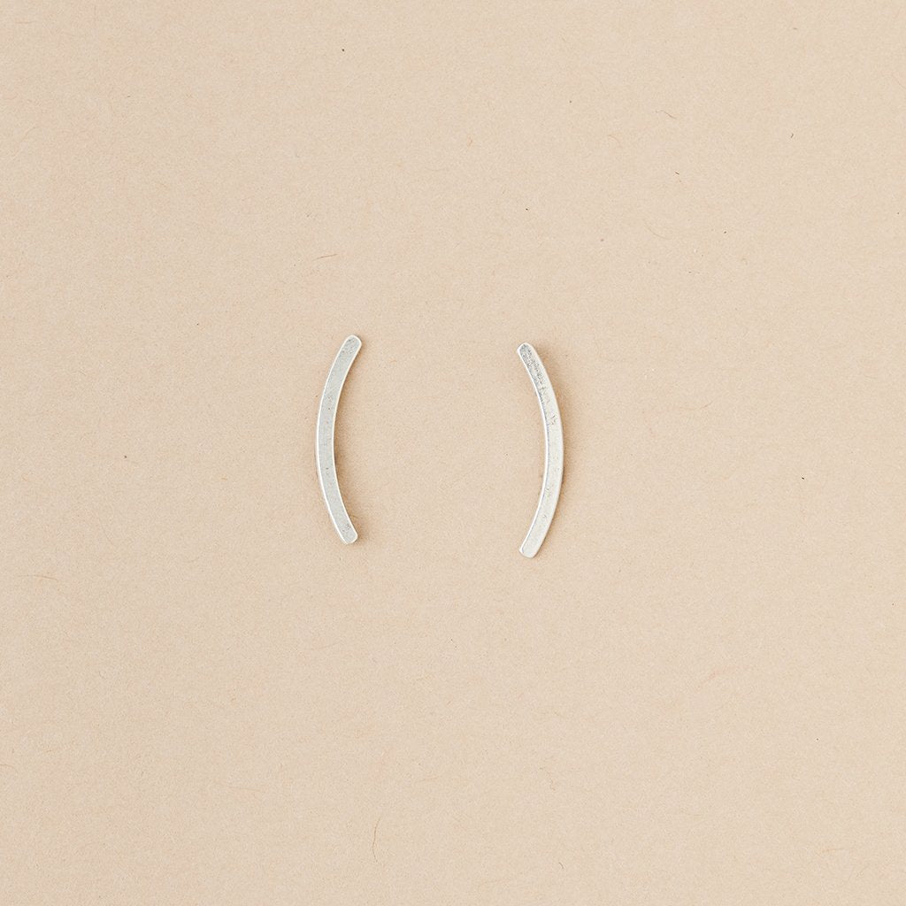 Refined Earring Collection - Comet Curve/Sterling Silver