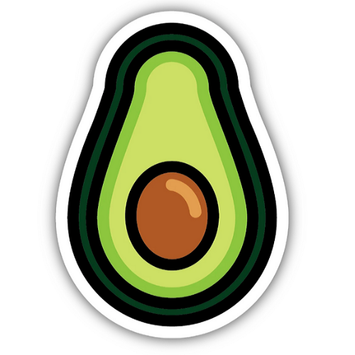 Avocado/ Large Diecut Sticker