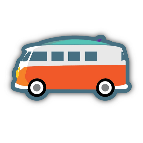 Surf Bus/ Large Printed Sticker