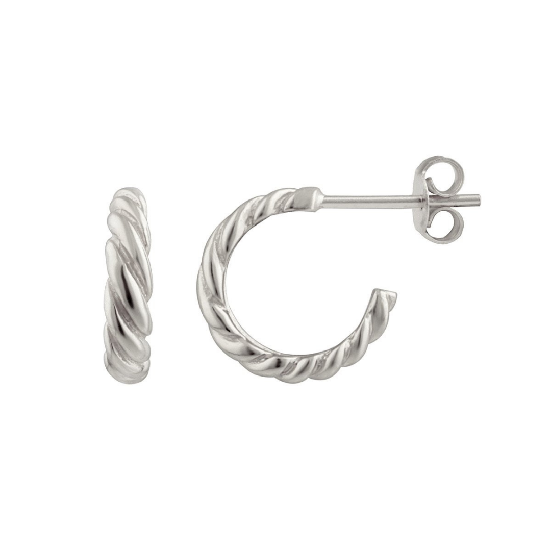 Croissant Dome Hoop Silver