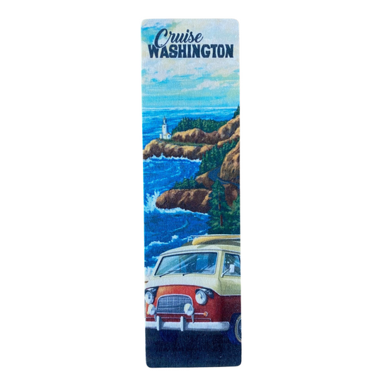 Cruise Washington - Camper Van Wooden Bookmark