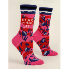 Load image into Gallery viewer, Dear Wine, Yes Crew Socks
