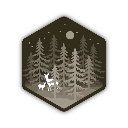 Deer In Forest Sticker