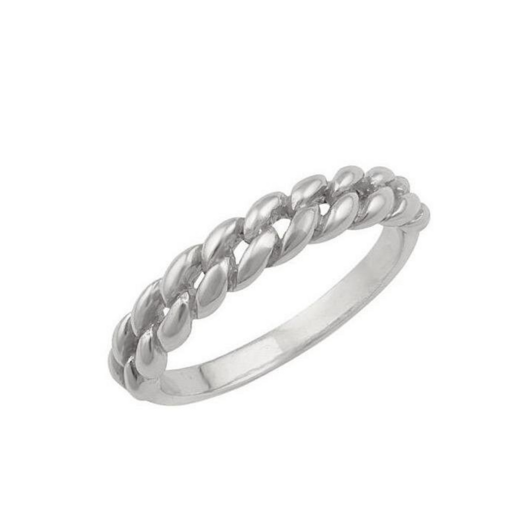 Delilah Chain Ring Silver
