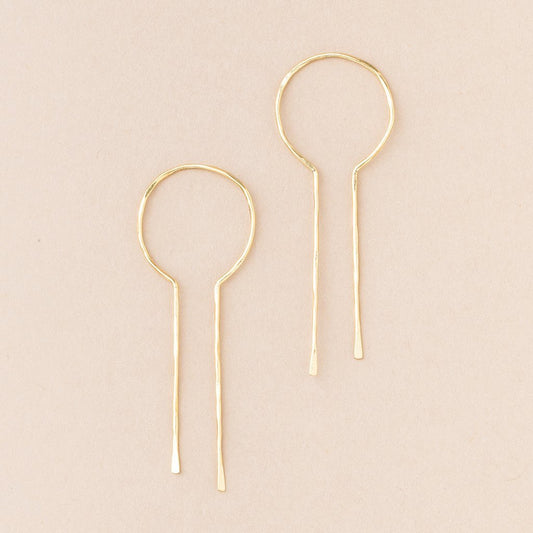 Equinox Keyhole Hoop Earring - Gold