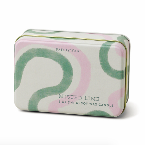 Everyday Tin 5oz Pink & Green - Misted Lime