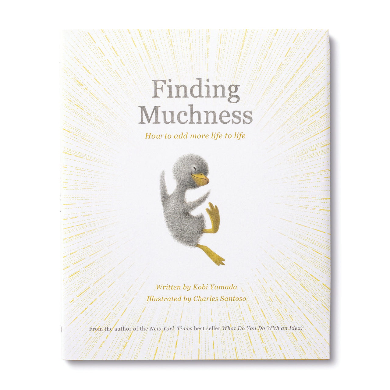 Book cover of 'Finding Muchness' with a chick illustration on a white background