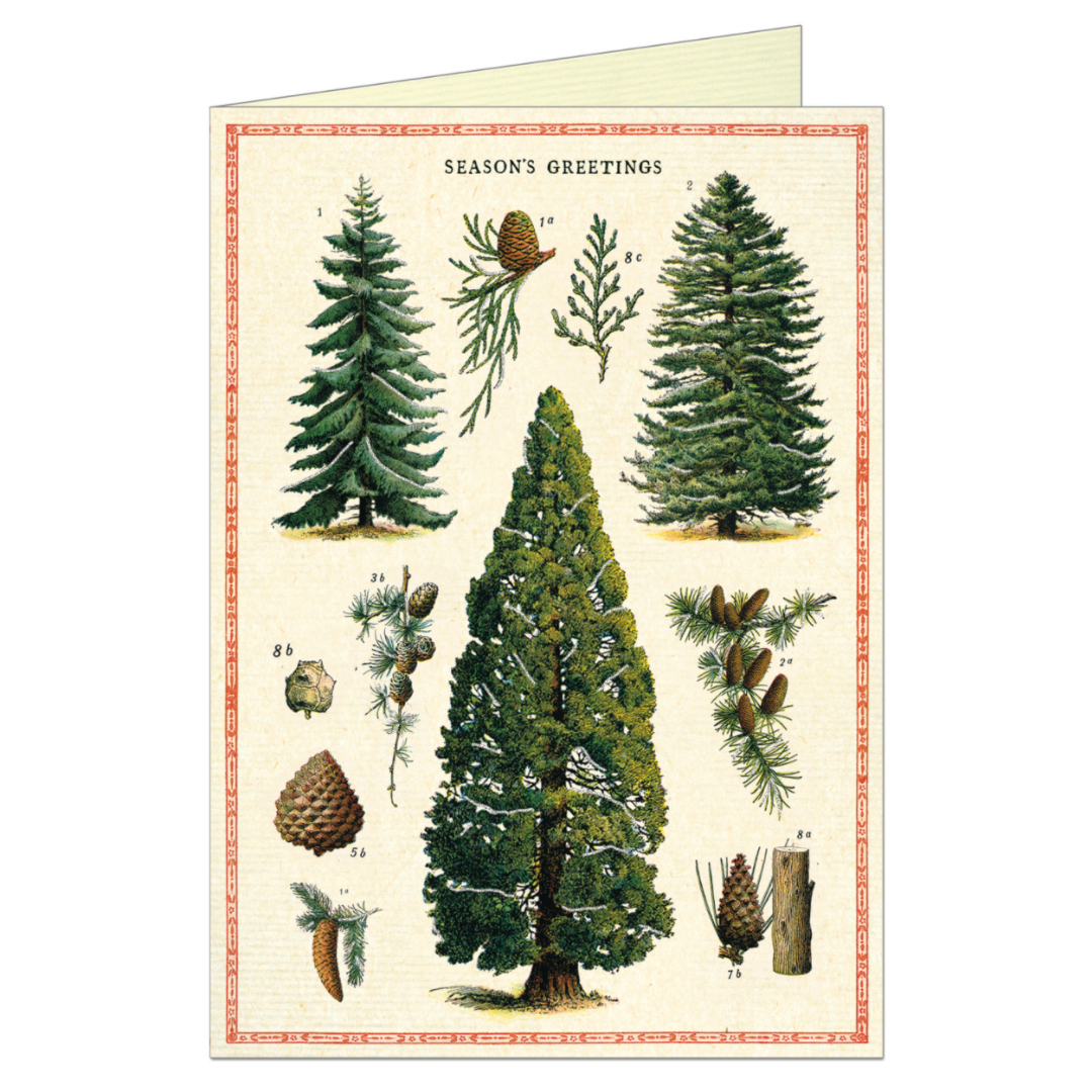 Cavallini & Co. Greeting Card - Christmas Trees