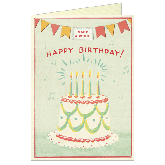 Cavallini & Co. Greeting Card - Happy Birthday Cake 3