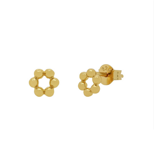 Gold Circle Ball Studs