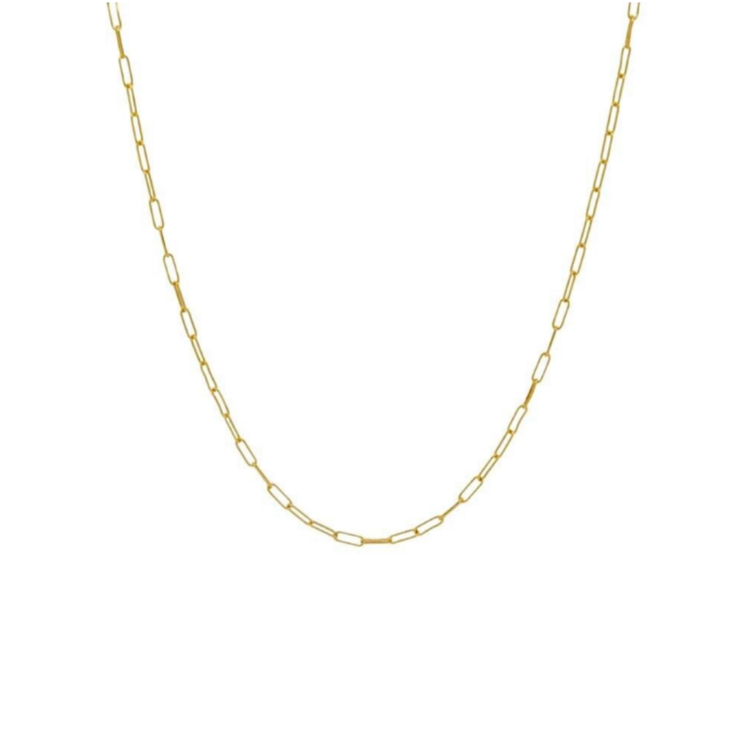 Gold Dainty Paperclip Necklace