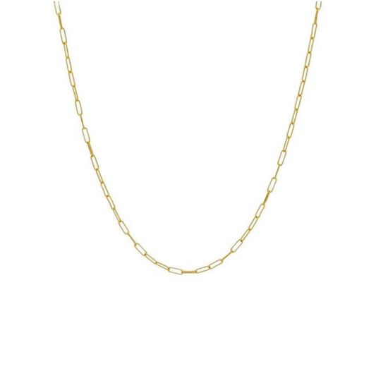Gold Dainty Paperclip Necklace