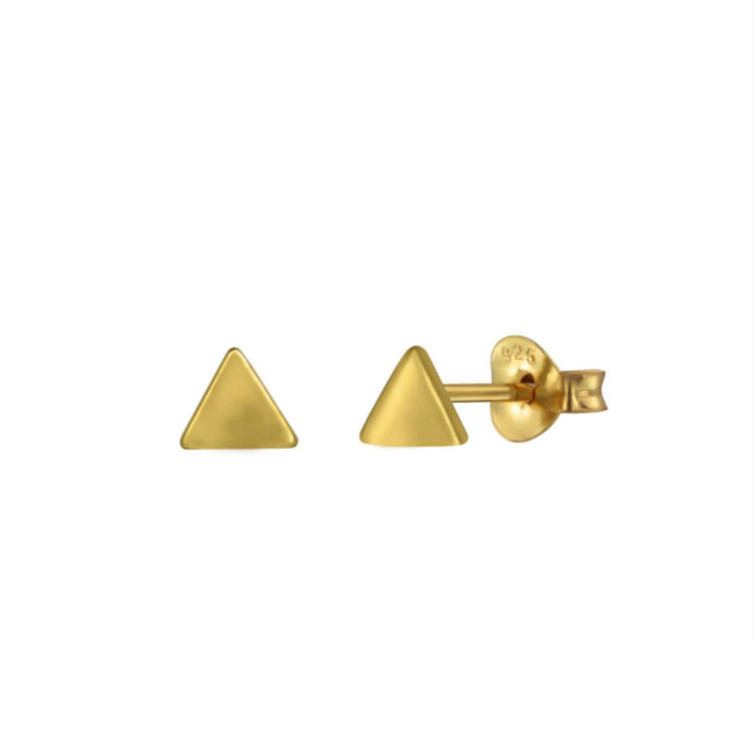Gold Mini Triangle Studs