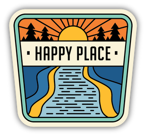 Happy Place River Patch Sticker
