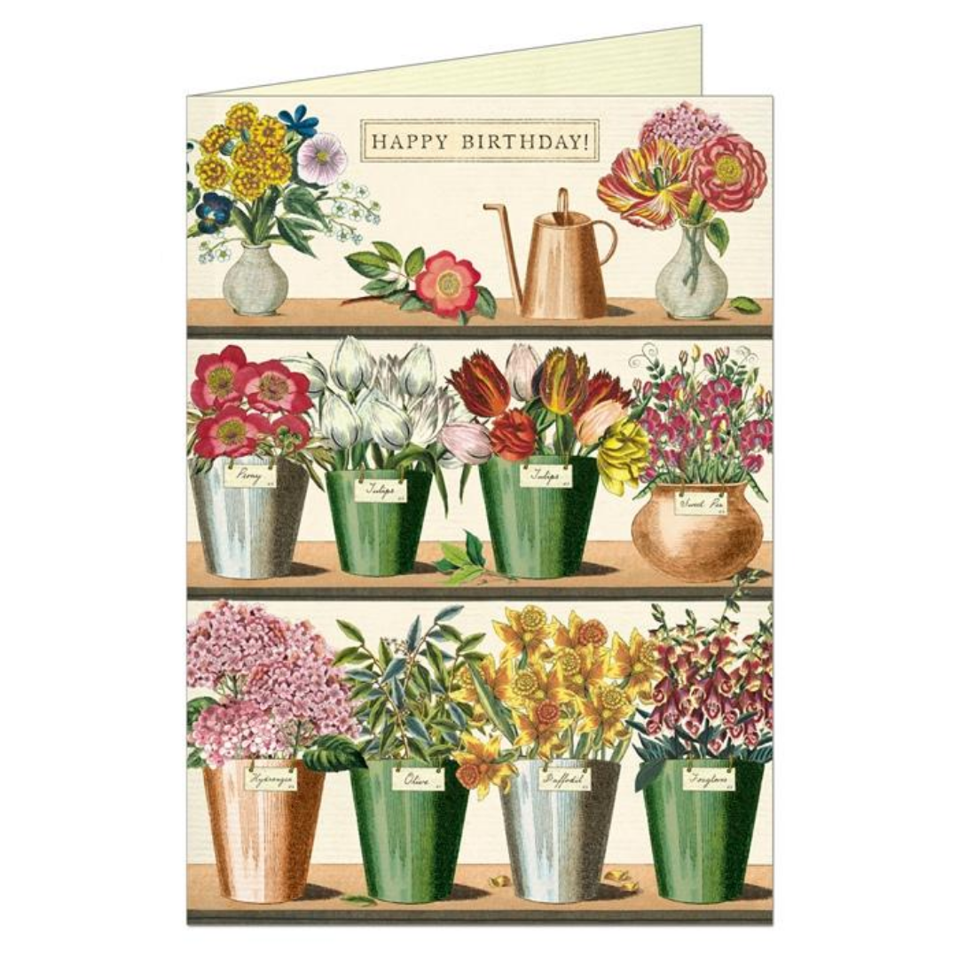 Cavallini & Co. Greeting Card - Happy Birthday Flower Market