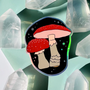 Holographic Sticker - Celestial Mushroom