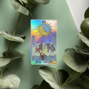 Holographic Sticker - Moon Tarot Card