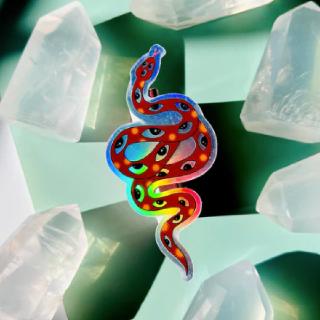 Holographic Sticker - Wise Snake