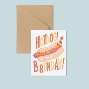Hot Dog Birthday Card