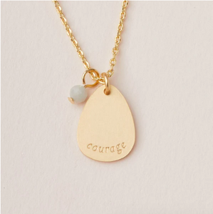 Intention Charm Necklace - Amazonite / Gold