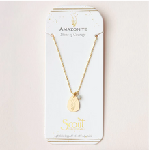 Load image into Gallery viewer, Intention Charm Necklace - Amazonite / Gold
