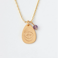 Load image into Gallery viewer, Intention Charm Necklace - Amethyst / Gold
